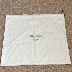 Kate Spade Cream Dust Bag with Logo